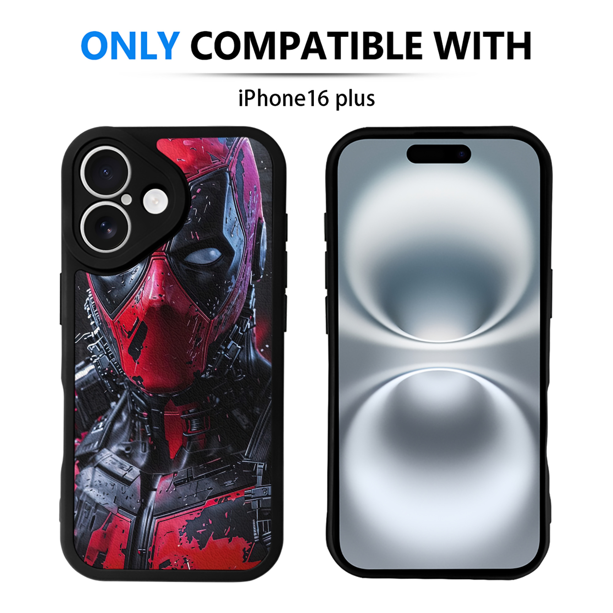 （画像用） Deadpool デッドプール 【iPhone 16シリーズ対応】シリコンスマホケース（レザー調） 材質：シリコン